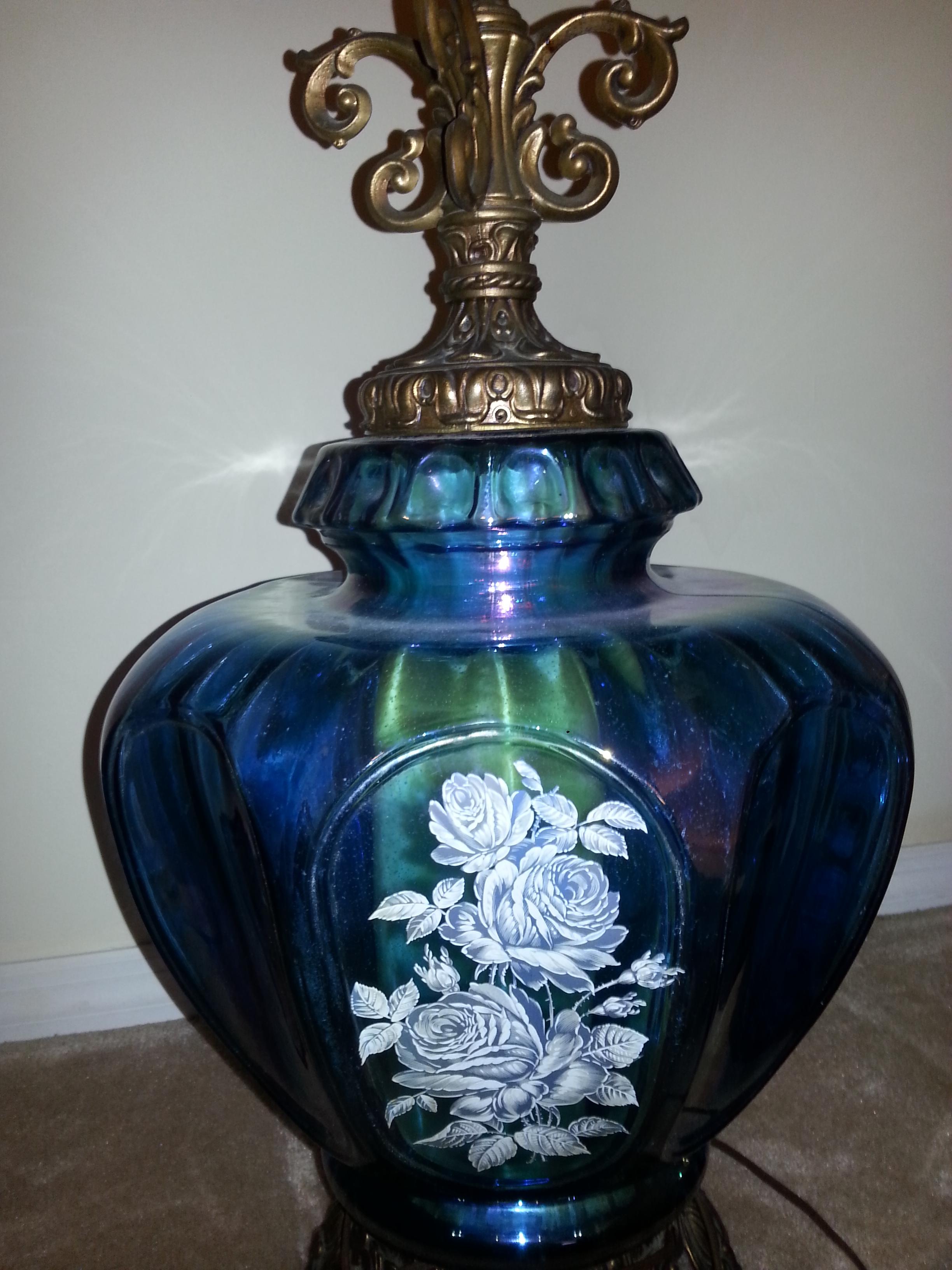 Carnival glass lamps InstAppraisal